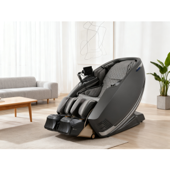 Fotel masujący Nowoczesny Shiatsu S/L 4D MAX-Aurora D9 szary